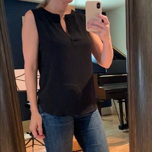 Black loft sleeveless blouse